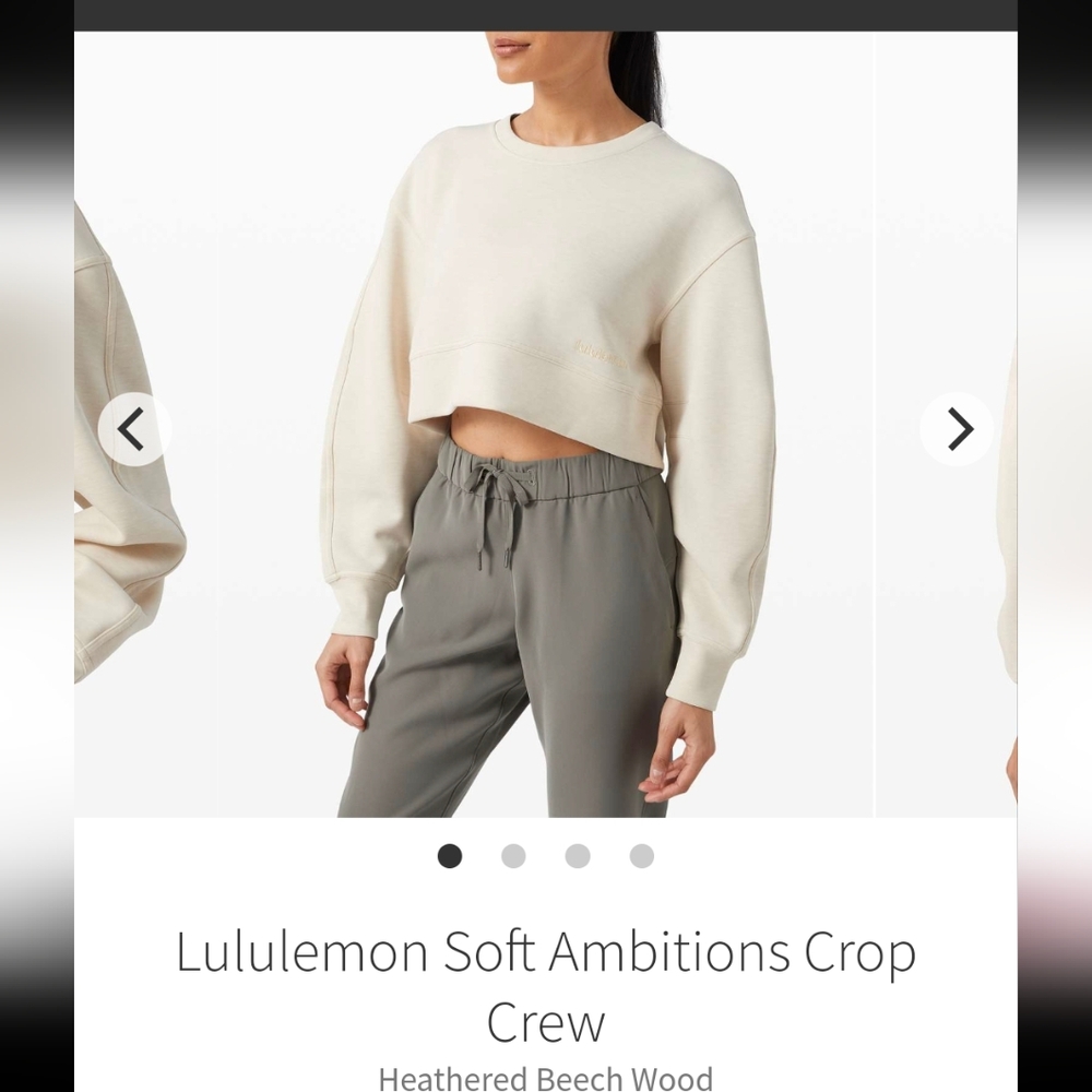 Lululemon athletica soft ambitions crop crew